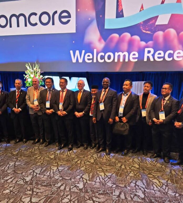 The Honourable Minister of Water Resources and Sanitation, Engr. Prof. Joseph Terlumun Utsev (4th from right), alongside other Water Resources Ministers from around the world, in a group photograph at the World Water Congress in Toronto, Canada.