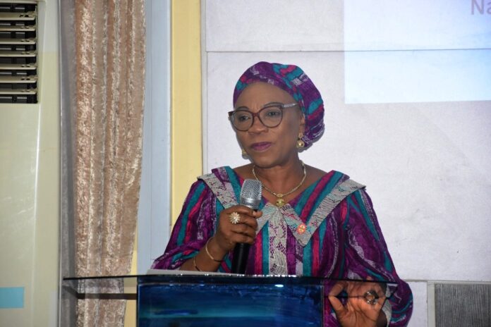 The National Coordinator/ CEO SERVICOM PRESIDENCY, Mrs Nnenna Akajemeli delivering her Keynote address at the Inauguration/ induction ceremony at the Nigerian Agricultural Insurance Corporation ( NAIC) in Abuja.