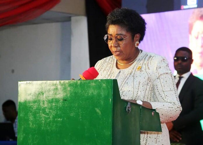 Representative of President Bola Ahmed Tinubu, GCFR and Head of the Civil Service of the Federation, Mrs Didi Esther Walson-Jack, OON, mni delivering Mr President’s speech at the 2024 Annual National Management Conference of the Nigerian Institute of Management held in Port Harcourt, Rivers State.