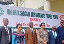 The National Coordinator/ CEO SERVICOM Presidency, Mrs Nnenna Akajemeli with the Managing Director/ CEO Nigeria Social Insurance Trust Fund and other Stakeholders during the Forum in Abuja.