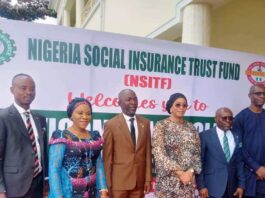 The National Coordinator/ CEO SERVICOM Presidency, Mrs Nnenna Akajemeli with the Managing Director/ CEO Nigeria Social Insurance Trust Fund and other Stakeholders during the Forum in Abuja.