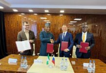 L-R: President, Metallurgical Holding “Novostal -M", Demchenko Iva Ivanovich; the Honourable Minister of Steel Development, Prince Shuaibu Abubakar Audu; General Director TPE, Mr. Egorov Sergei Anatolevich and the Group Managing Director, Proforce Manufacturing Limited, Mr. Adetokunbo Ogundeyin during the Signing of the MoU between Ministry of Steel Development, Tyazhpromexport, Novostal-M and Proforce Manufacturing Limited, in Moscow recently.