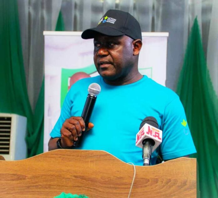 Honourable Minister of Water Resources and Sanitation, Engr. Prof. Joseph Terlumun Utsev during the Commemorate of the 2024 Global Handwashing Day