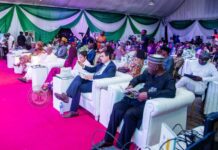 3rd from left - Honourable Minister of Women Affairs, Barrister (Mrs) Uju Kennedy-Ohanenye, Honourable Minister of Budget and National Planning, Senator Abubakar Bagudu, Mandate Secretary, Women Affairs, FCT, Dr. Adedayo Benjamin-Laniyi, Honorary Consul of Columbia in Nigeria, Maricel Romero Cantillo and other dignitaries at Nigeria's National Preparatory Meeting for the 1st Global Ministerial Conference on Ending Violence Against Children, Begota, Colombia - November 7th - 8th, 2024