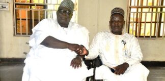 Hon. Chairman, Federal Civil Service Commission (FCSC), Prof. Tunji Olaopa (L) with Chief Ayuba Gufwan the Executive Secretary, National Commission for Persons Living with Disabilities (NCPD) during his visit to the Commission.