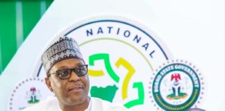 The Honourable Coordinating Minister for Health & Social Welfare Prof. Muhammadu Ali Pate addressing participants and stakeholders @ the Opening ceremony of the 65th National Council on Health, which held at the Mohammad Indimi Distance Learning Centre @ the University of Maiduguri, Borno State.