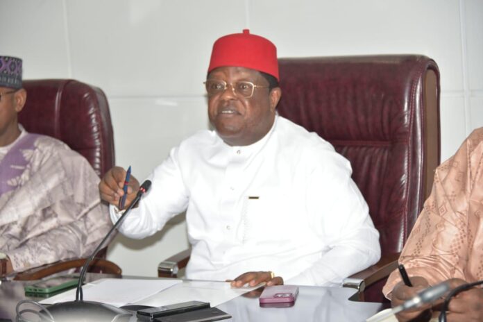 Hon. Minister of Works, His Excellency, Sen. (Engr.) Nweze David Umahi, CON. FNSE, FNATE