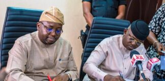 The signing of the Memorandum of Understanding (MoU) for the implementation of the Sustainable Power and Irrigation in Nigeria (SPIN) Project between the Federal Ministry of Water Resources and Sanitation and the Federal Ministry of Power took place today, Tuesday, 26th November 2024, at the Conference Room of Federal Ministry of Water Resources and Sanitation, Abuja.