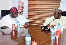 Hon. Chairman (FCSC) (left) and Deputy Governor, Katsina State, Mallam Faruk Lawal HCIB (Right) during the visit of the former to the latter at Katsina State Government House on Monday.