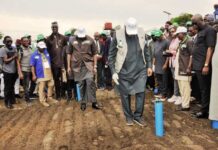 L-R, the Minister of State for Agriculture and Food Security, Sen.Dr Aliyu Sabi Abdullahi and Minister of Agriculture and Food Security, Sen Abubakar Kyari, during the flag-off of the 2024/2025 National Dry Season Farming in Calabar,Cross River State.