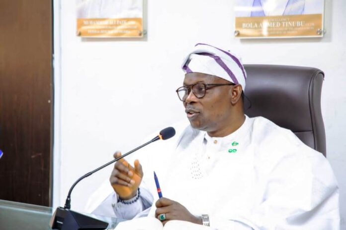 The Honourable Minister of State for Health & Social Welfare Dr. Iziaq Adekunle Salako addressing Health Correspondents during an interactive session @ the Ministry Headquarters Office Abuja.