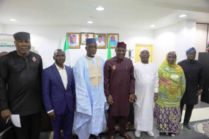 Honourable Minister of Education Dr Maruf Tunji Alausa in the Centre with the Registrars of Examination Agencies at Abuja 12/12/24