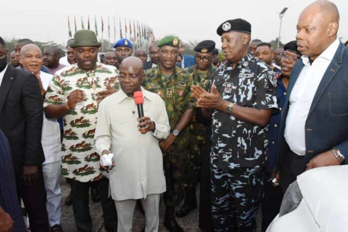 Governor Otti Presents 20 Hilux Vehicles To Security Agencies In Abia State