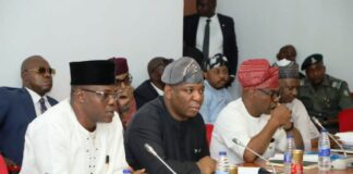 From Left: The Permanent Secretary, Ministry of Steel Development, Dr. Chris Osa Isokpunwu, the Honourable Minister of Steel Development, Prince Shuaibu Abubakar Audu and the Director Minerals Resources and Investment Promotion Department of the Ministry, Mr Imeh Ikrikpo, at the re-presentation of the Ministry's Budget before the Joint Committee on Steel at the National Assembly on Wednesday 22nd January 2025.