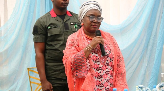 The Permanent Secretary EPO, Dr. Aishetu Gogo Ndayako giving her open remark during the Retirement Celebration of the Officers