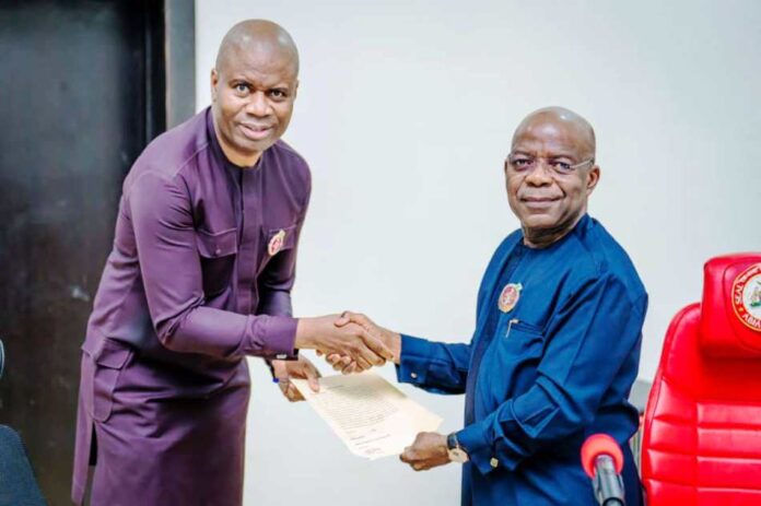 Governor Otti Makes A Historic Move to Swear-In Edo Man As Abia's New Head Of Service