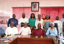 ES NCPWD, Hon. Ayuba Gufwan, management staff and delegation from Sightsavers led by County Director, Dr Joyce Shuaibu and Regional Director, Boubacar Dicko.