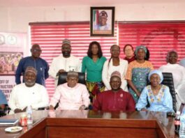 ES NCPWD, Hon. Ayuba Gufwan, management staff and delegation from Sightsavers led by County Director, Dr Joyce Shuaibu and Regional Director, Boubacar Dicko.