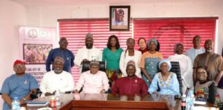 ES NCPWD, Hon. Ayuba Gufwan, management staff and delegation from Sightsavers led by County Director, Dr Joyce Shuaibu and Regional Director, Boubacar Dicko.