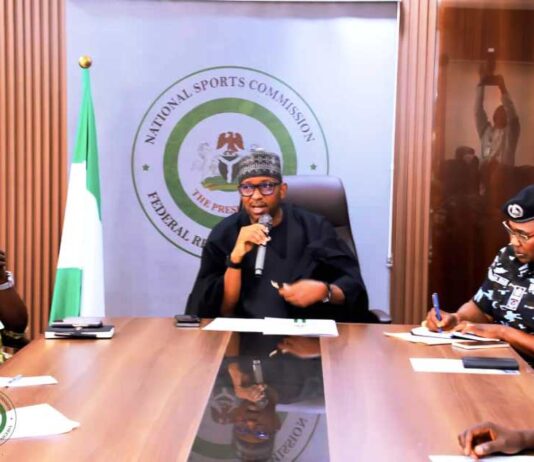 L—R DG NSC Hon. Bukola Olopade, Chairman NSC Mallam Shehu Dikko,AIG Aishatu Abubakar Baku