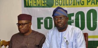 L-R, the Director, Department of Information and Permanent Secretary, Dr Marcus Olaniyi Ogunbiyi during the Workshop for Agriculture Correspondents, Abuja.