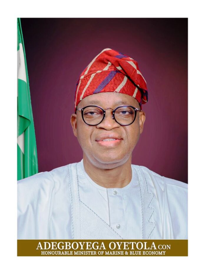 Honourable Minister of Marine and Blue Economy, Adegboyega Oyetola, CON