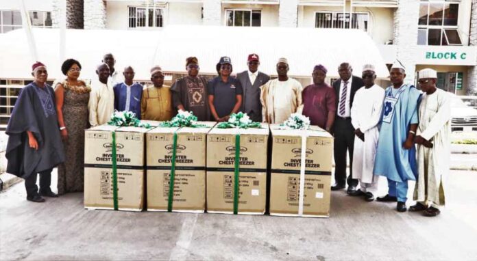 he Permanent Secretary of Solid Minerals and the Permanent Secretary mines, with 2023 retirees during their event in Abuja.