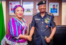 The National Coordinator/ CEO SERVICOM PRESIDENCY OFFICE , Mrs Nnenna Akajemili, with the Inspector General of Police IGP Kayode Egbetokun and top Management team during the Awards Presentation Ceremony in Abuja today