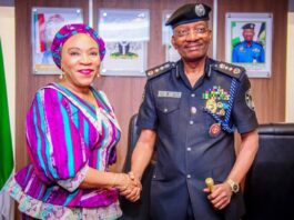 The National Coordinator/ CEO SERVICOM PRESIDENCY OFFICE , Mrs Nnenna Akajemili, with the Inspector General of Police IGP Kayode Egbetokun and top Management team during the Awards Presentation Ceremony in Abuja today