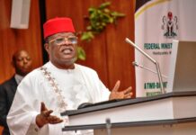 Honourable Minister of Work, His Excellency, Sen. (Engr.) David Nweze Umahi, CON, FNSE, FNTI