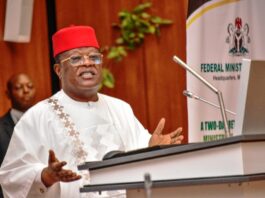 Honourable Minister of Work, His Excellency, Sen. (Engr.) David Nweze Umahi, CON, FNSE, FNTI