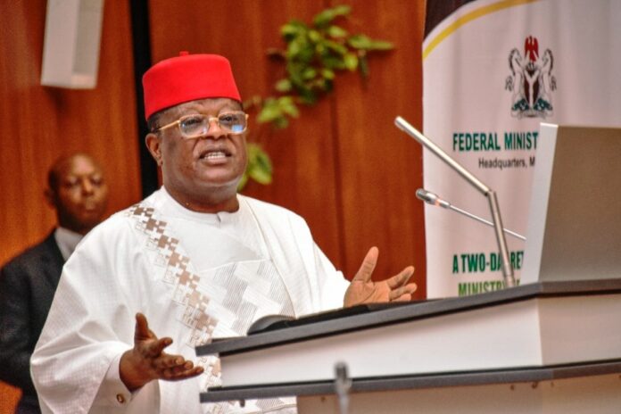 Honourable Minister of Work, His Excellency, Sen. (Engr.) David Nweze Umahi, CON, FNSE, FNTI