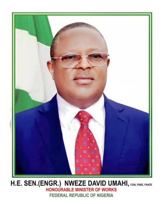 Honourable Minister of Works, Engr. Nweze David Umahi, CON, FNSE, FNATE