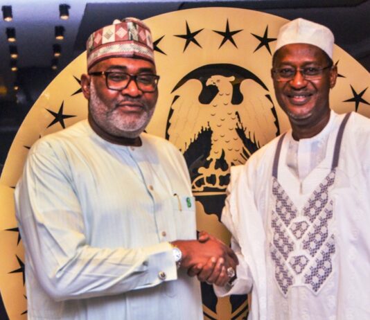 Housing and Urban Development Minister, Arc Ahmed Musa Dangiwa and Minister of State for Regional Development, Uba Maigari Ahmadu