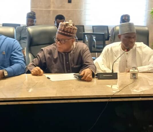 Photo Speak: Permanent Secretary, Federal Ministry of Housing and Urban Development , Dr Shuaib Belgore in a meeting with leadership of Arcon led by its President Arc Dipo Ajayi,, Wednesday, 5th February, 2025