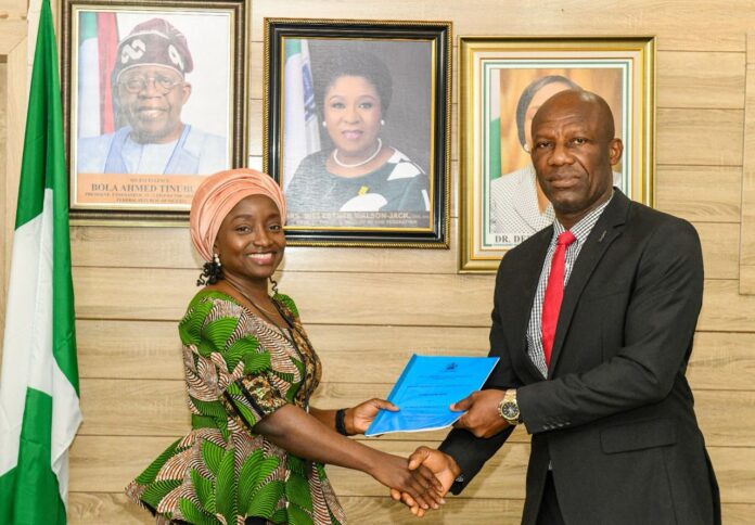 L-R: Permanent Secretary, SPSO, Dr Deborah Odoh, who also oversaw the Office, handing over to Permanent Secretary, SDO, Mr Ogbodo Chinasa Nnam