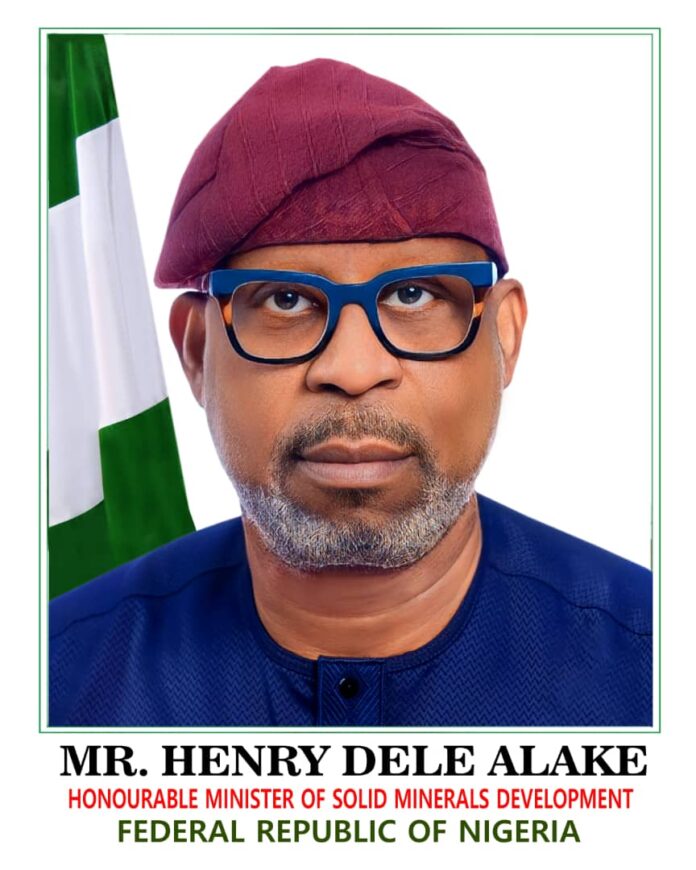 e Honourable Minister of Solid Minerals Development, Dr. Dele Alake