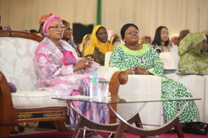 L - R First Lady Sen. Oluremi TInubu, SSAP-SDGs Princess Adejoke Orelope-Adefulire and Minister of State FCT Dr. Mariya Mahmud 