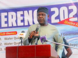 The Permanent Secretary, Mr. Richard Pheelangwah, represented the Honourable Minister of Water Resources and Sanitation, Engr. Prof. Joseph Terlumun Utsev, at the Opening Ceremony of the launch of the Maiden Edition of the Water Quality Conference in Abuja on Tuesday, February 25, 2025.