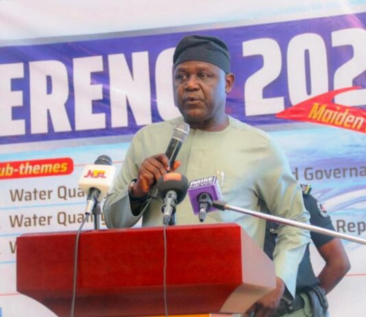 The Permanent Secretary, Mr. Richard Pheelangwah, represented the Honourable Minister of Water Resources and Sanitation, Engr. Prof. Joseph Terlumun Utsev, at the Opening Ceremony of the launch of the Maiden Edition of the Water Quality Conference in Abuja on Tuesday, February 25, 2025.