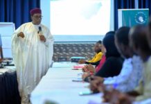 Prof. Muhammad Ali Pate Coordinating Minister for Health & Social Welfare addressing the National Health Fellows on the gains, values and objectives of the Programme