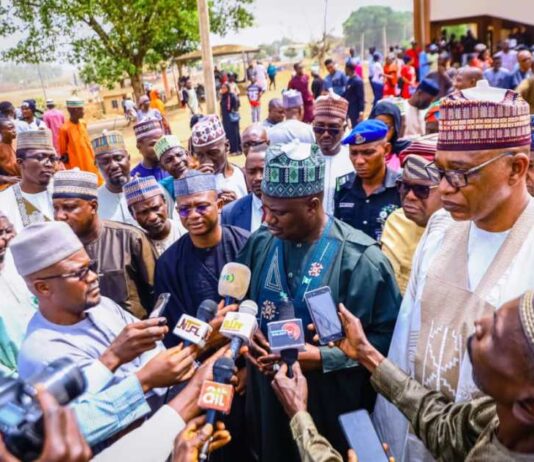 The Minister of Agriculture and Food Security, Sen.Dr Aliyu Sabi Abdullahi, during the Cooperative workshop held in Kaduna State