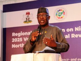 The Senior Technical Adaviser to OSSAP-SDGs,Dr, Bala Yusuf Yunusa mni delivering address on behalf of SSAP-SDGs