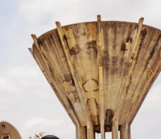 The Honourable Minister, Engr. Prof. Joseph Terlumun Utsev, delivering his address during the flag-off ceremony of the Upgrading and Rehabilitation of the Buruku/Gboko Water Supply Project in Ameladu, Benue State, on Thursday, 27th March 2025.