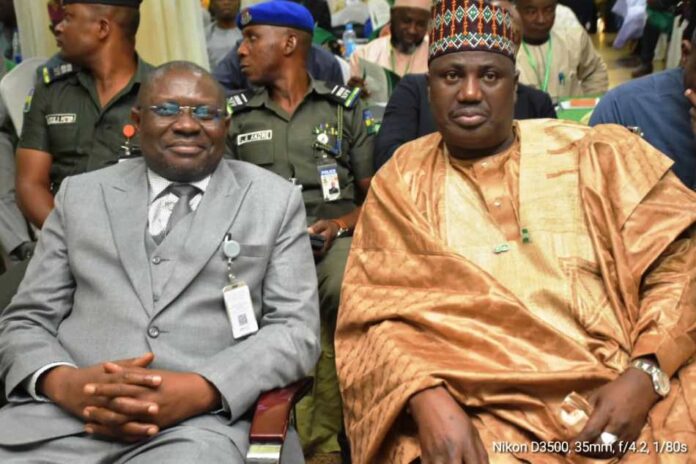 L-R, the Permanent Secretary,FMAFS, Dr Marcus Olaniyi Ogunbiyi and Minister of State for Agriculture and Food Security, Sen.Dr Aliyu Sabi Abdullahi, during the summit in Abuja