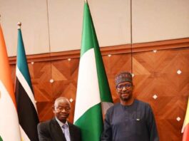 From L-R Engr Habu Gumel Treasurer General of National Olympic Committee , Mallam Shehu Dikko , The chairman of National sports commission