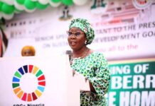 Dr. Ifeyinwa Ukaegbu, delivering key note address on behalf of SSAP-SDGs at the event