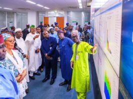 Secretary to the Government of the Federation, Sen. George Akume, fnim, CON, inaugurates Board of Galaxy Backbone (GBB) Limited and undertakes a guided tour of the GBB facility at the Headquarters on Thursday, 10th April, 2025 in Abuja.