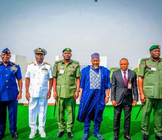 Honourable Minister Holds Operational Brief With Chief Of Defence Staff And Service Chiefs To Address National Security Situation