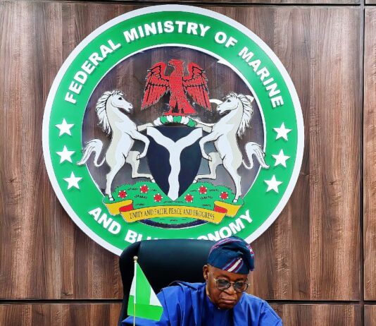 Honourable Minister of Marine and Blue Economy, Adegboyega Oyetola, CON